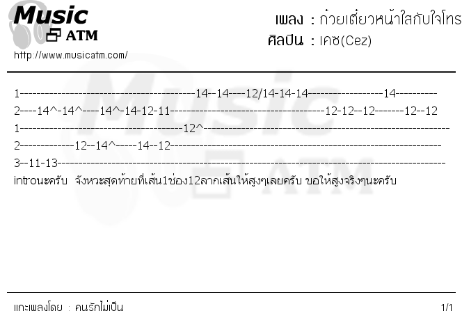 คอร์ดเพลง ก๋วยเตี๋ยวหน้าใสกับใจโทรมๆ jingle ส่งhot