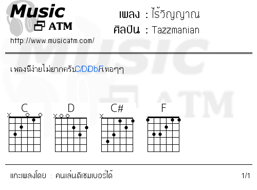 คอร์ดเพลง ไร้วิญญาณ