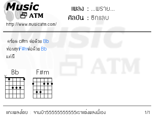 คอร์ดเพลง ...พราย...