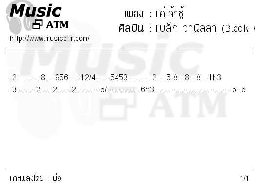 คอร์ดเพลง แค่เจ้าชู้