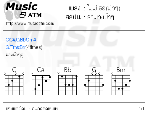 คอร์ดเพลง ไม่มีเธอ(มั่วๆ)