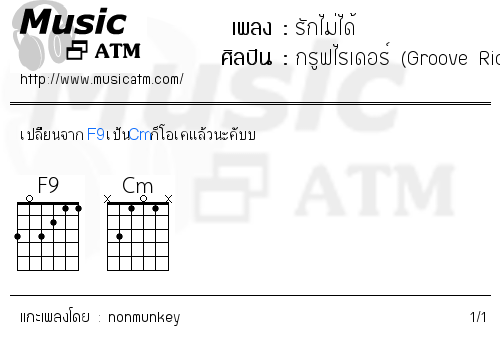 คอร์ดเพลง รักไม่ได้