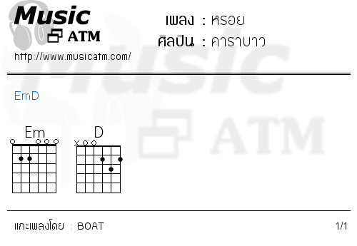 คอร์ดเพลง หรอย