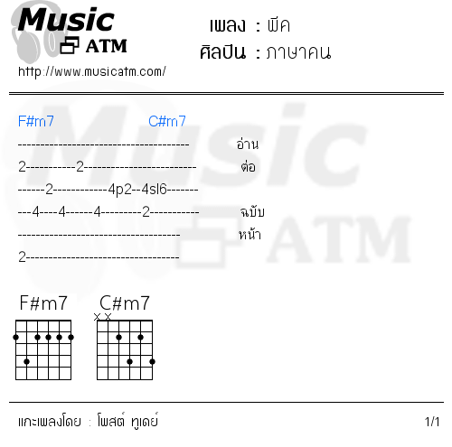 คอร์ดเพลง พีค