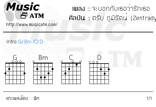 คอร์ดเพลง จะบอกกับเธอว่ารักเธอ