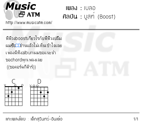 คอร์ดเพลง เบลอ