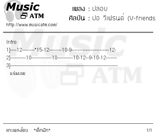 คอร์ดเพลง ปลอบ