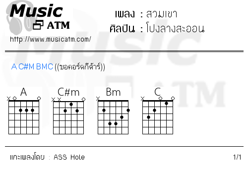 คอร์ดเพลง สวมเขา