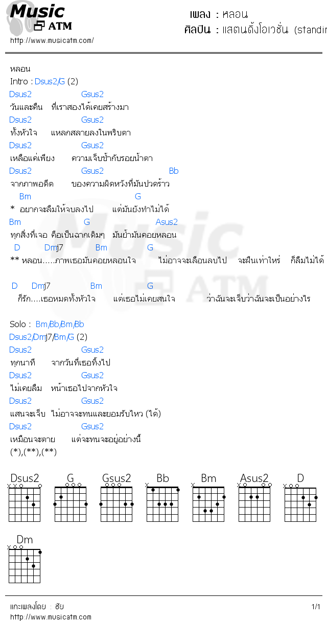 คอร์ดเพลง หลอน